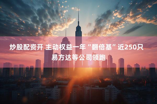 炒股配资开 主动权益一年“翻倍基”近250只  易方达等公司领跑